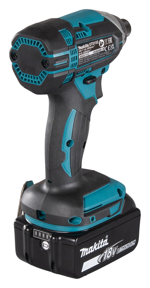 Шуруповерт ударный аккумуляторный Makita DTD152RME 18В, 2х4.0 Ач, 1/4\", 165 Нм, 2900 об/мин