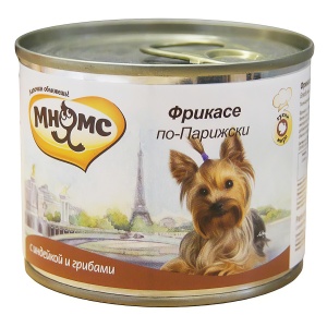 Мнямс консервы для собак Фрикасе по-парижски (индейка c пряностями) 200 г