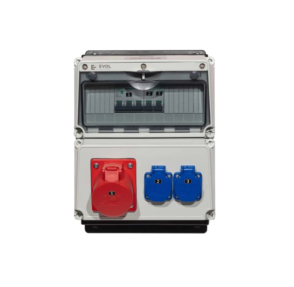 Навесной щит с розетками 220В + 380В EVOL BlockBox 0104-003-1
