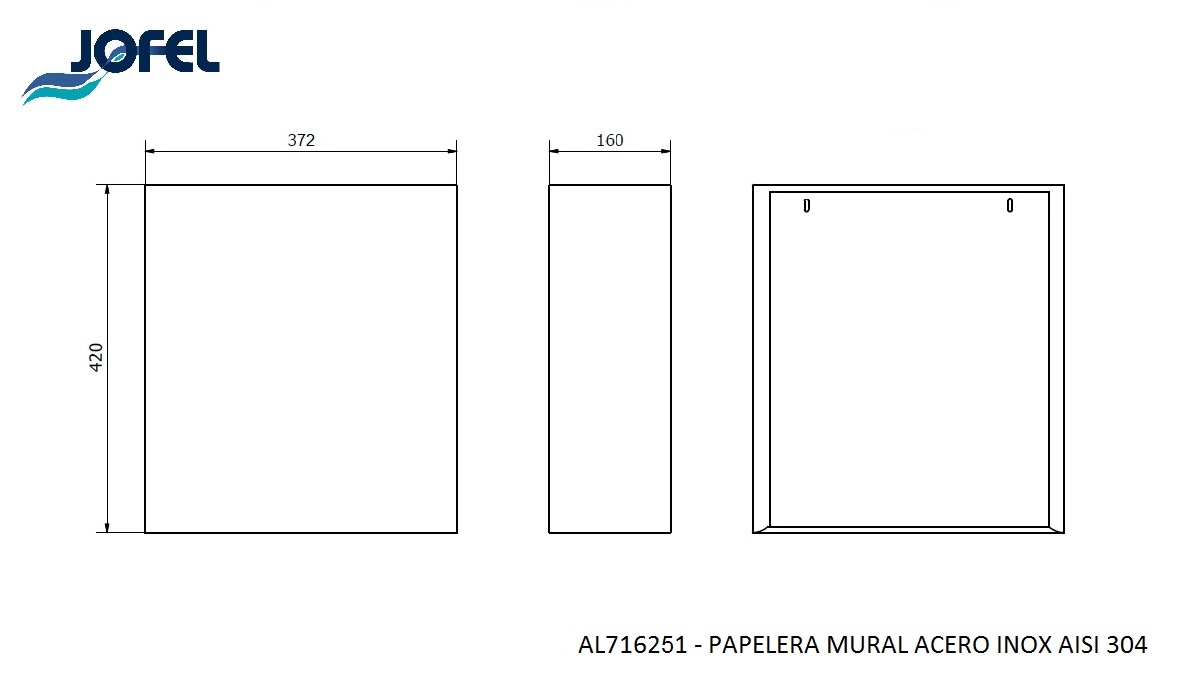 Урна настенная Jofel AL716251 25 л