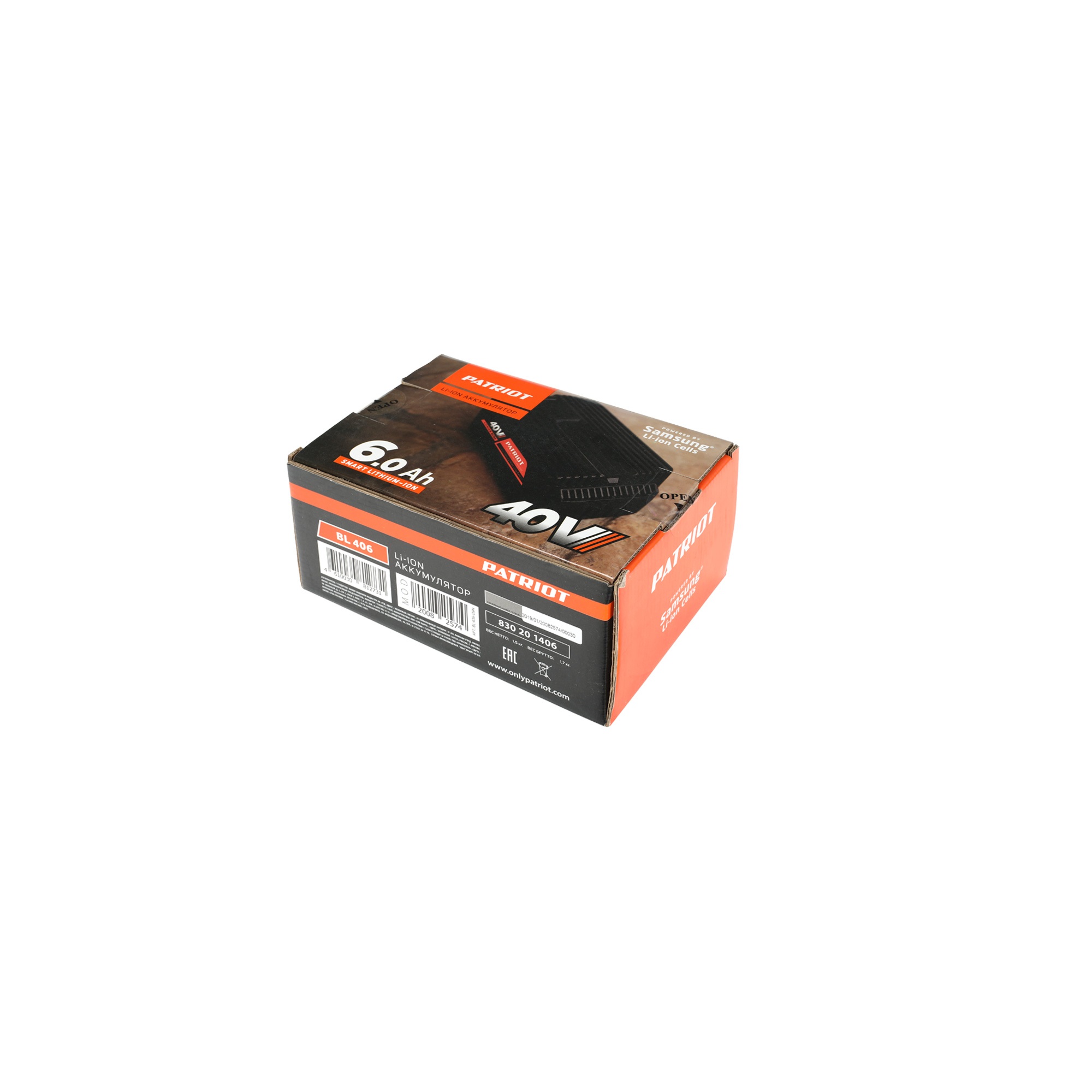 Аккумулятор PATRIOT BL 406 40В, 6Ач