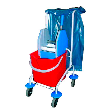 Алюминиевая одноведерная уборочная тележка 02.115