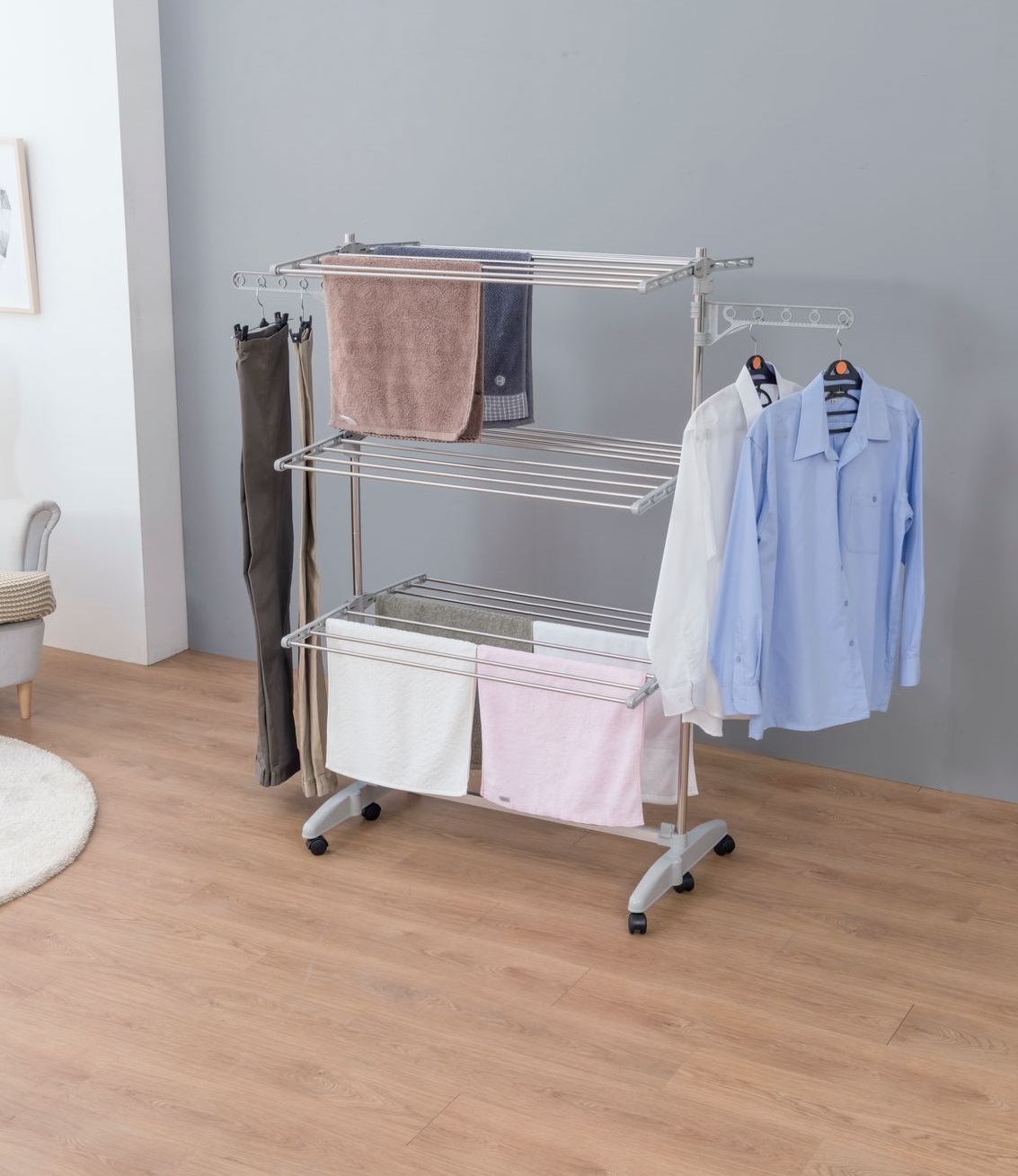 Напольная сушилка трансформер для белья Gochu (All Mom 4)