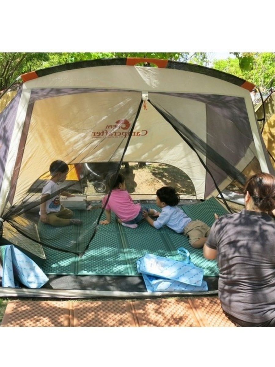 Складной кемпинговый ПЭТ коврик для пикника и отдыха на природе (хаки) 140х200 см