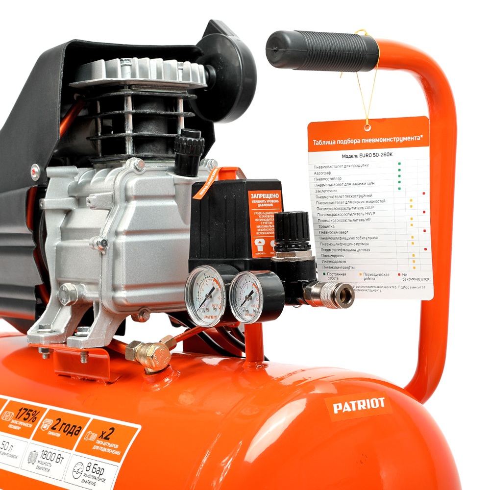 Компрессор Patriot поршневой масляный EURO 50-260 K