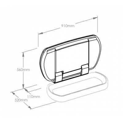 Складной настенный пеленальный столик MERIDA BC1