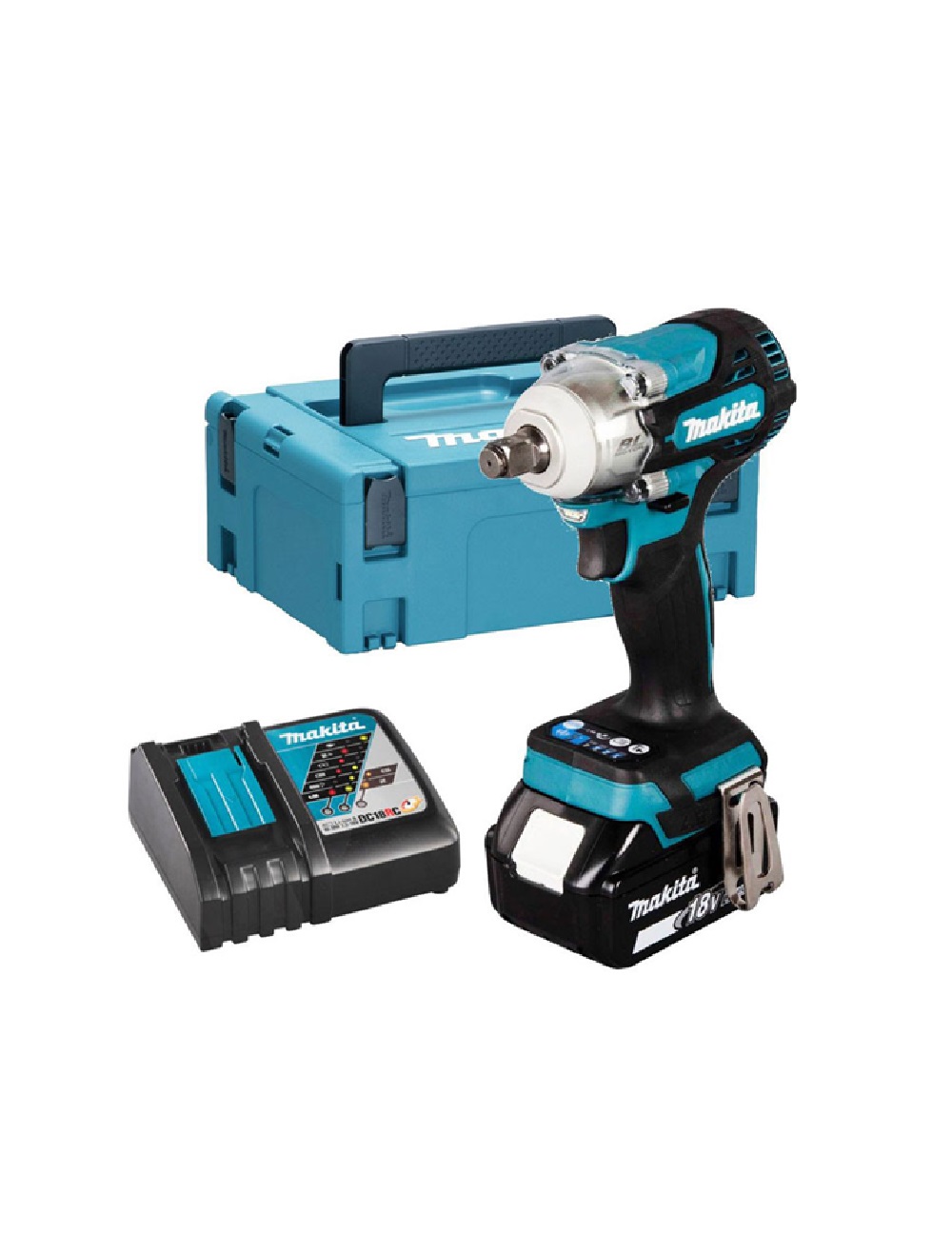 Гайковерт ударный аккумуляторный Makita DTW300RT LXT 18В, 1х5.0 Ач, 1/2\", 330 Нм, 0 – 3200 об/мин