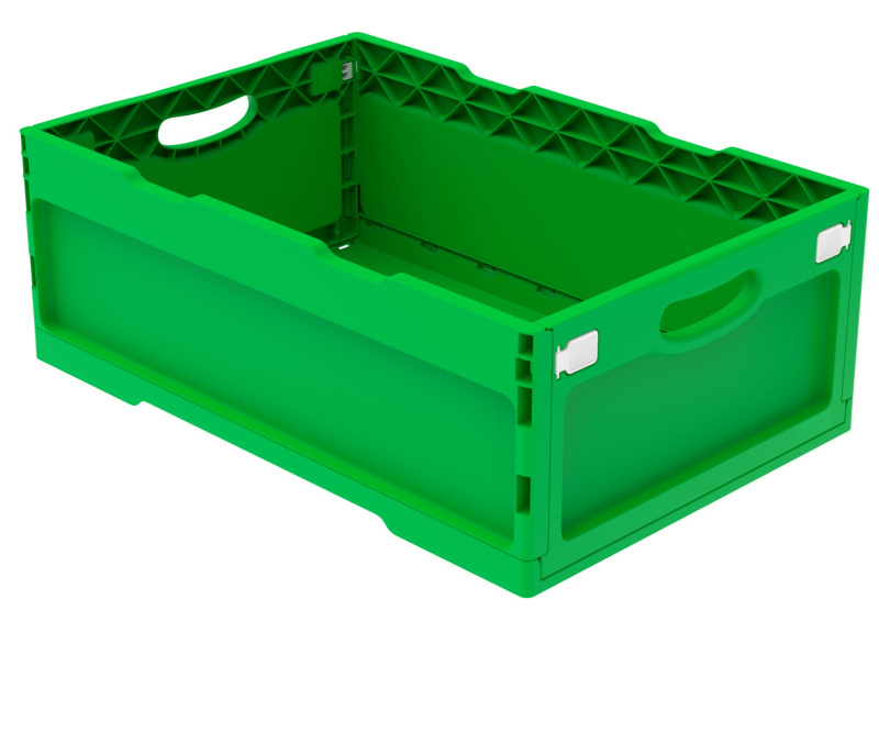 Ящик складной с кнопками-фиксаторами (ударопрочный, морозостойкий) АП 488, комплект 7 штук