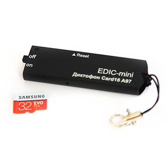 Мини диктофон Edic-Mini Card16 А97
