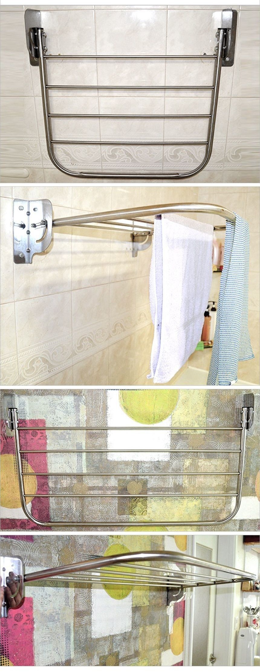 Сушилка настенная откидная Gochu Artex нержавеющая сталь