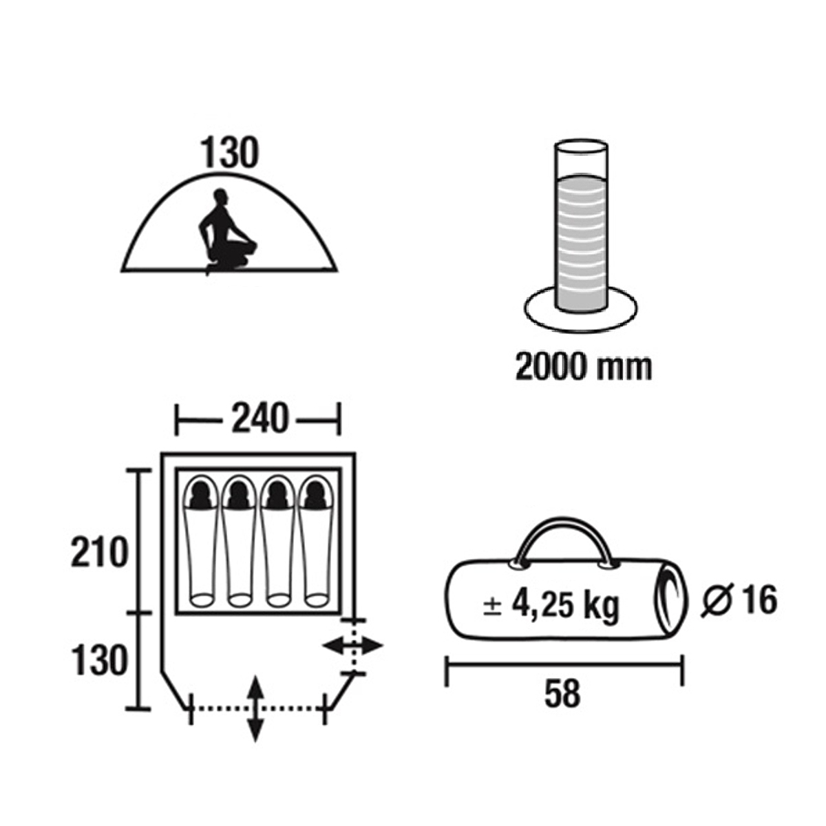 Палатка Green Glade Zoro 4