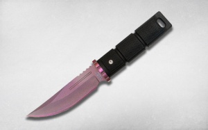 Нож дайвера G.Sakai бета-титановый сплав (розовый)