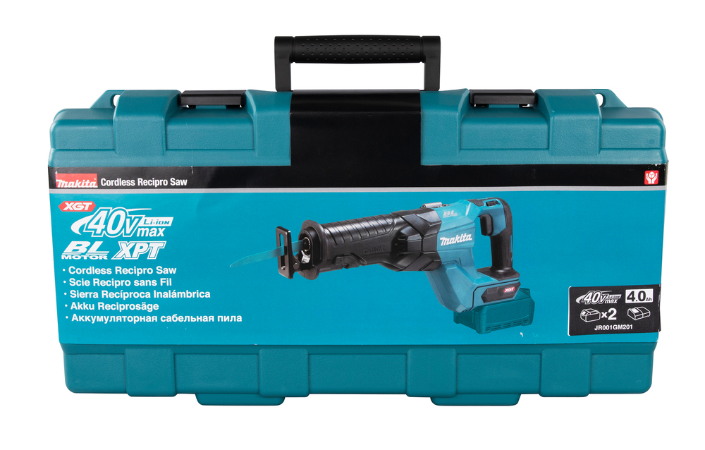 Пила сабельная аккумуляторная Makita JR001GM201 Li-ion, 40В, XGT, 32 мм, 0 - 3000 об/мин