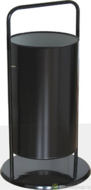 Мобильная уличная урна серии "СтритЛайн" из оцинкованной стали с полимерным покрытием СЛ3-300 (СШ-163)