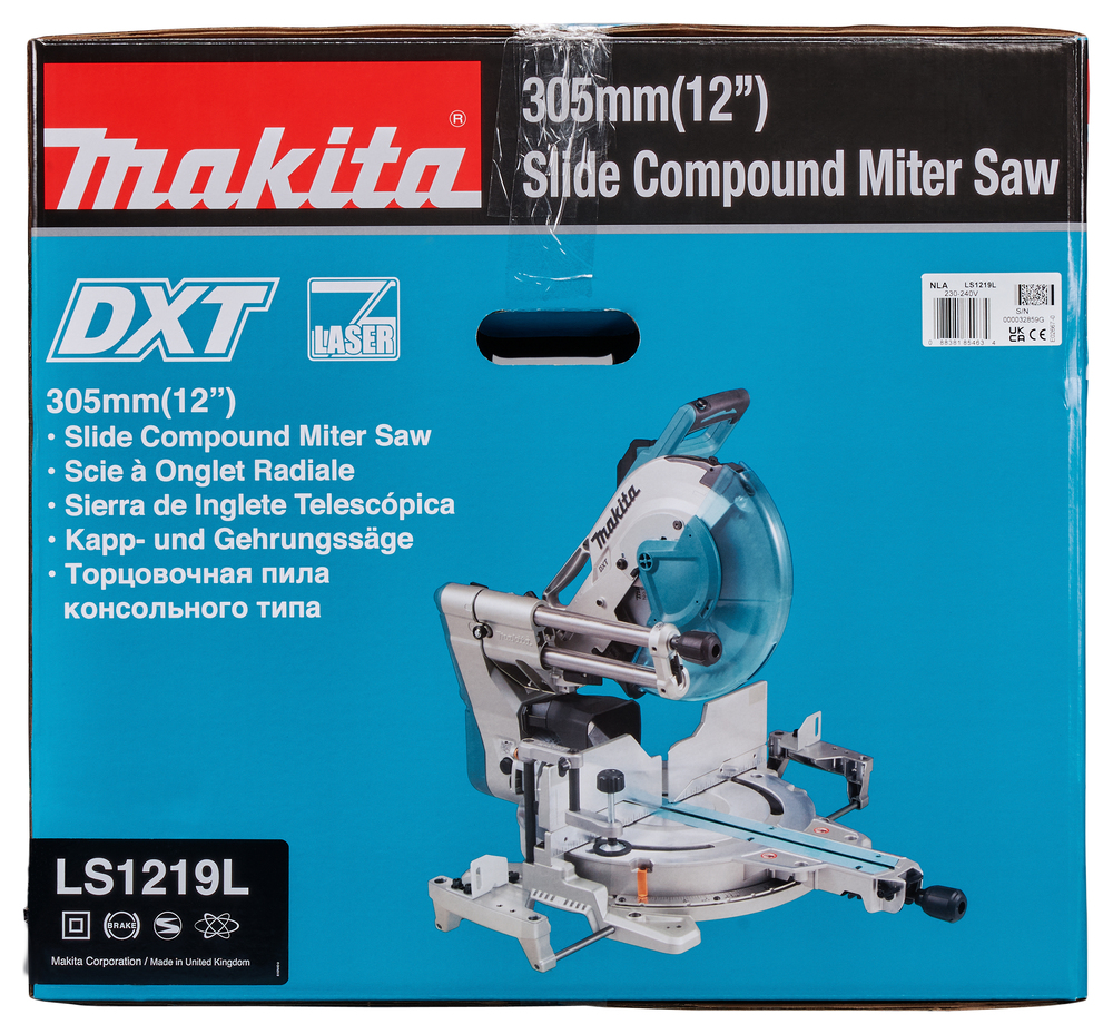 Пила торцовочная консольного типа Makita LS1219L 1800 Вт, 305 мм, 3200 об/мин