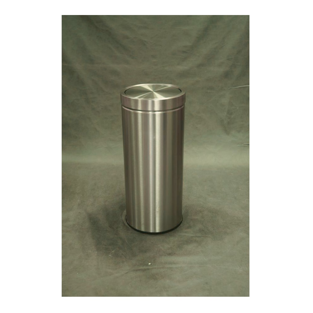 Урна для мусора c плавающей крышкой "Ву-Тенг" шлифованная, 80 л