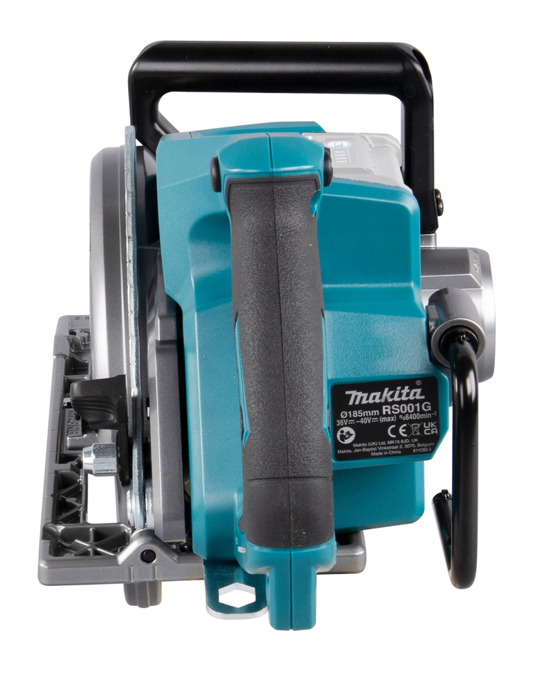 Пила дисковая аккумуляторная с задней рукояткой Makita RS001GZ XGT 40В, 185 мм, 6400 об/мин, без акб и ЗУ
