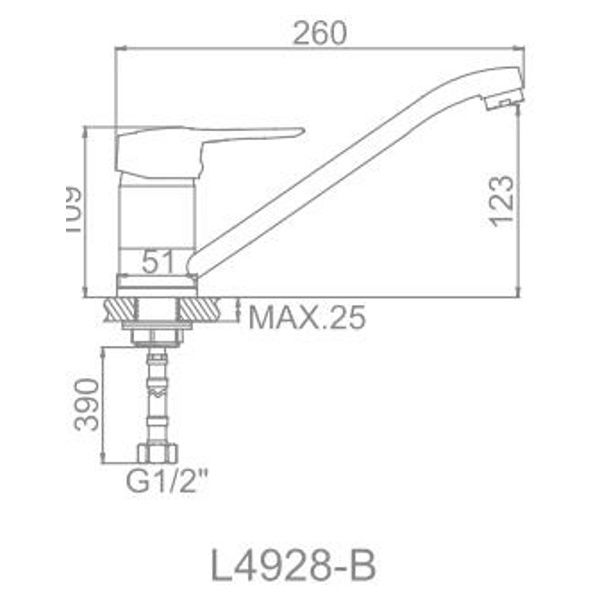 СМЕСИТЕЛЬ ДЛЯ КУХНИ LEDEME L4928-В