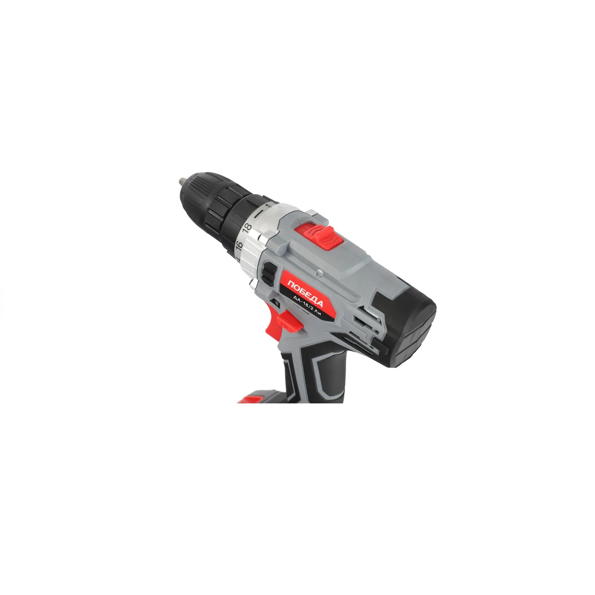 Дрель-шуруповерт аккумуляторная ПОБЕДА ДА-18/2 Ли, 2 АКБ, 18 В, 2,2 Ач, 38 Нм