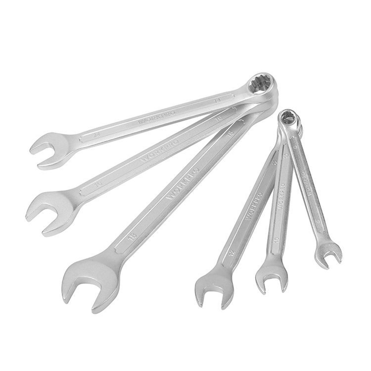 Набор  ключей комбинированных  6 шт (8-18 мм) на пластиковом держателем  WORKPRO