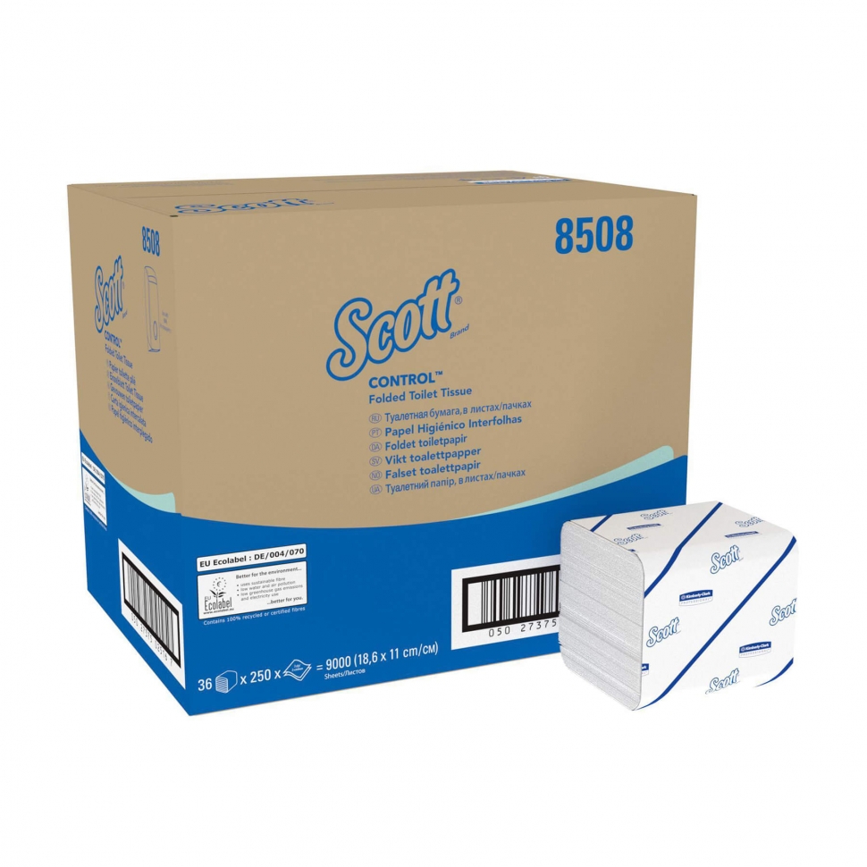 Туалетная бумага в пачках Kimberly-Clark SCOTT 8508 двухслойная