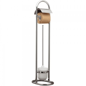 Ершик для унитаза MERIDA HOTEL с керамическим стаканом и держателем бытовой бумаги SZMUA