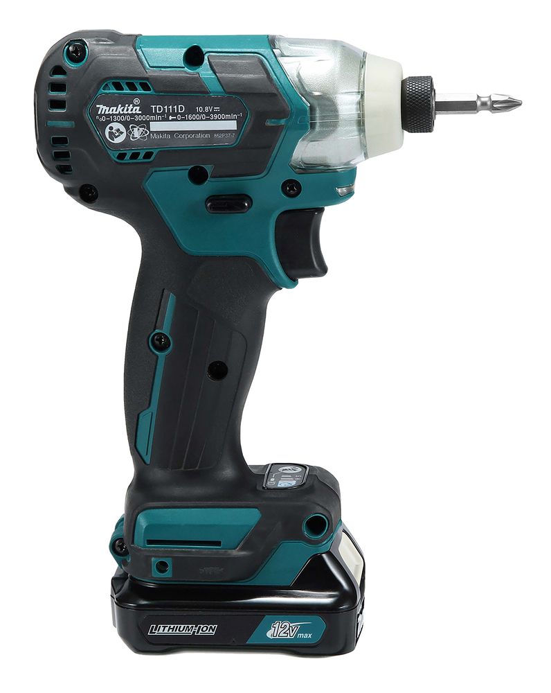 Шуруповерт ударный аккумуляторный Makita TD111DWAE CXT 10.8В, 2х2.0 Ач, 135 Нм, 3000 об/мин