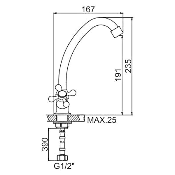 СМЕСИТЕЛЬ ДЛЯ КУХНИ LEDEME L5909