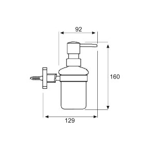 Дозатор жидкого мыла настенный "MERIDA HOTEL STANDART" DS28