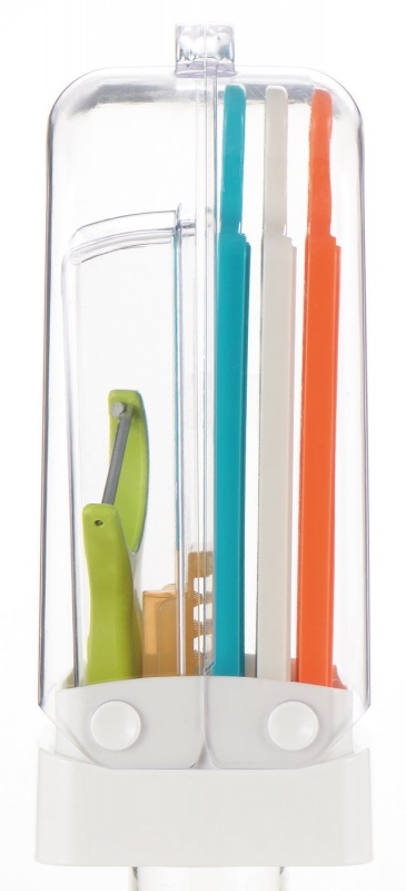 Набор из трех терок с овощечисткой, в контейнере Kawasaki Plastics