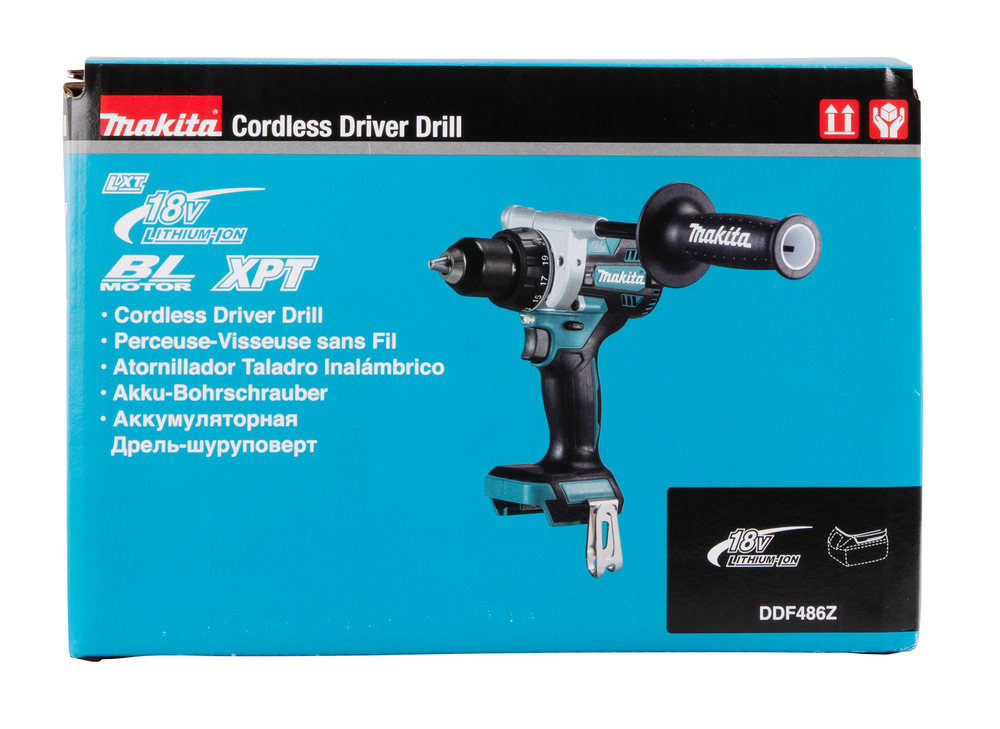 Дрель-шуруповерт аккумуляторная Makita DDF486Z LXT BL 18В, 130 Нм, 2100 об/мин, без акб и ЗУ
