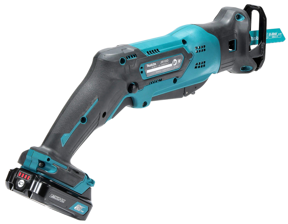 Пила сабельная аккумуляторная Makita JR103DZ 10.8В, Li-ion, 0-3300 об/мин, 13 мм, без акб и ЗУ