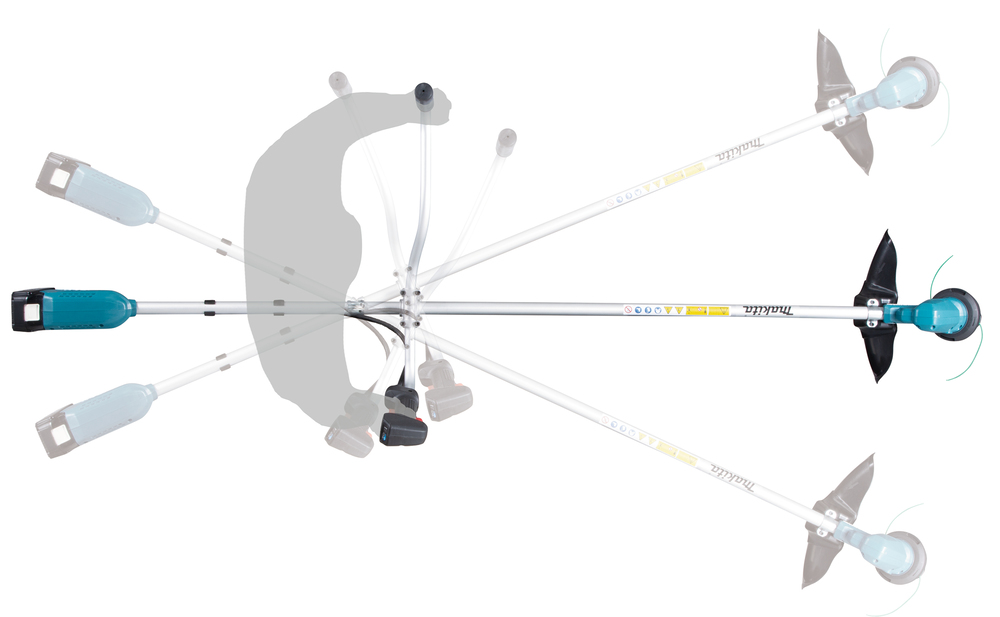 Аккумуляторная травокосилка Makita DUR190UZX3 LXT  18В, 3500– 6000 об/мин, 300 мм, без акб и ЗУ