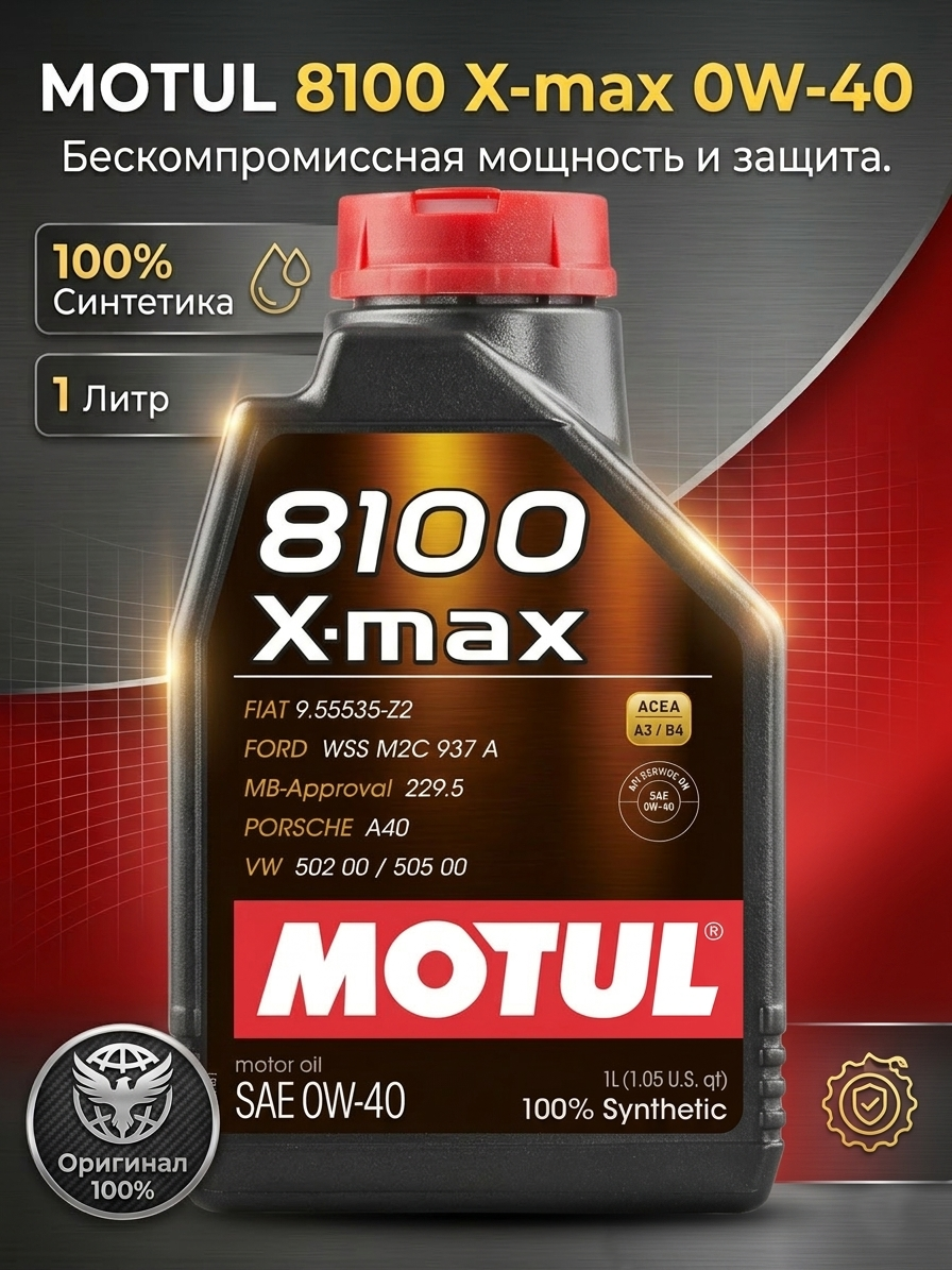 Моторное масло MOTUL 8100 X-max 0W40 (1 л.)