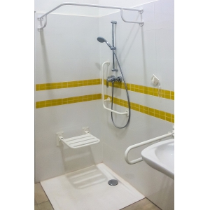 Поручень для инвалидов откидной MERIDA длина 600 мм, высота 750 мм, напольный (эмалированная сталь) TPP11