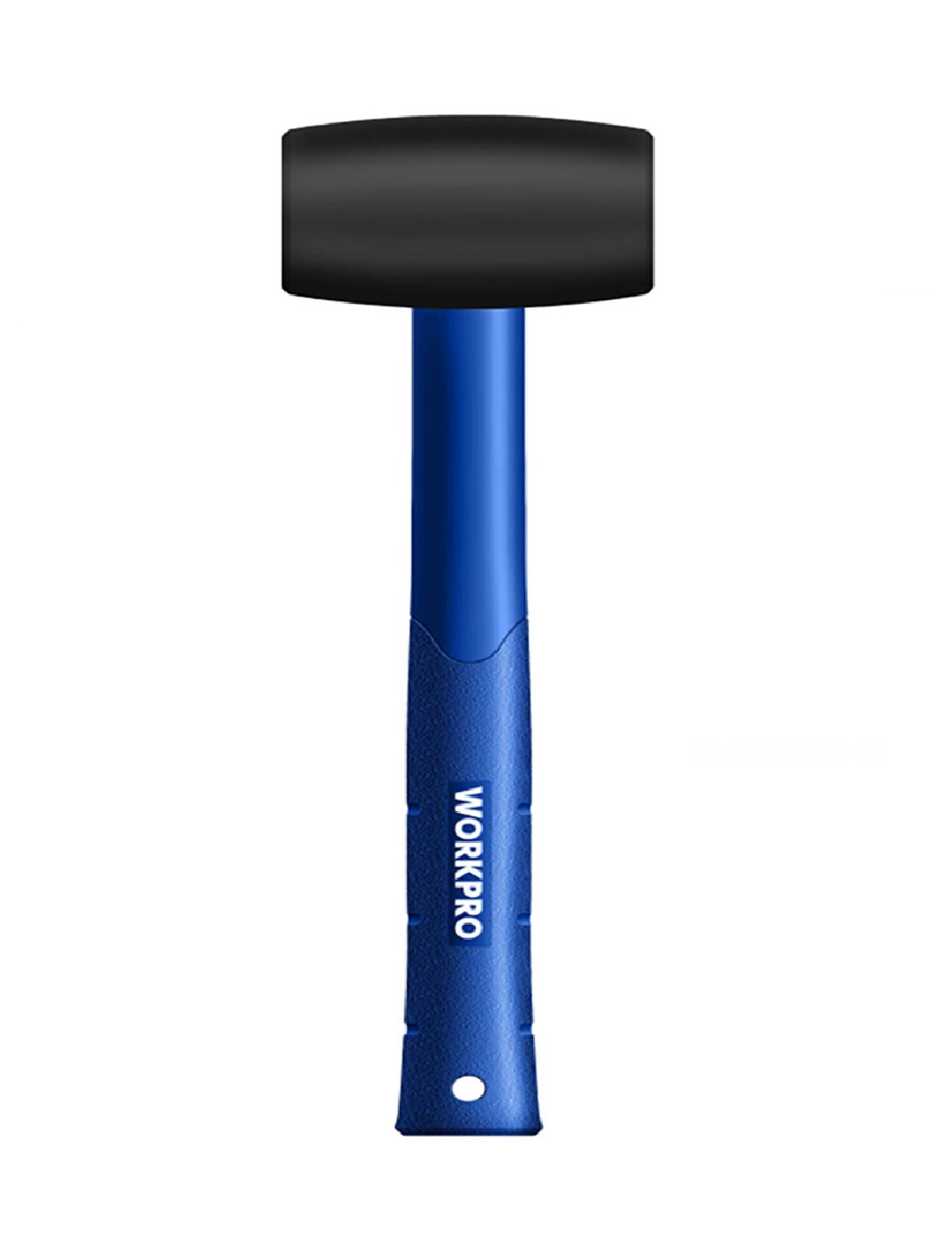 Киянка с пластиковой рукояткой 450г резиновая черная WORKPRO
