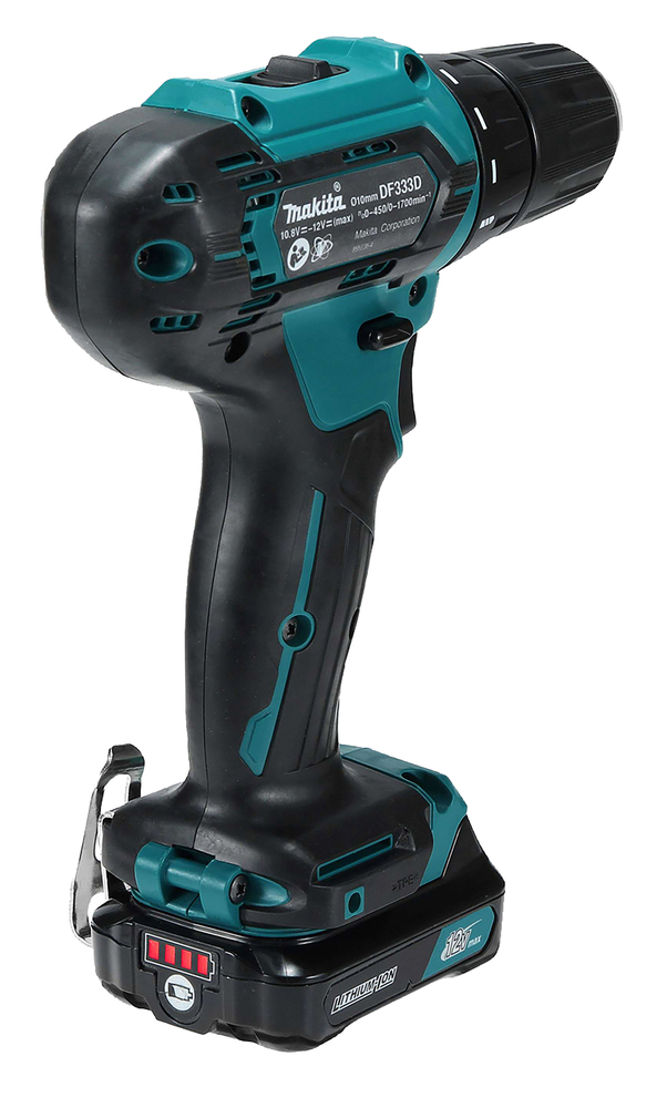 Дрель-шуруповерт аккумуляторная Makita DF333DYX14 CXT 12В, 2х1.5 Ач Li-ion, 30 Нм, 1700 об/мин, набор бит D-31083