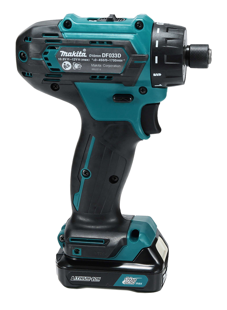 Дрель-шуруповерт аккумуляторная Makita DF033DZ CXT 12В, 30 Нм, 1700 об/мин, без акб и ЗУ