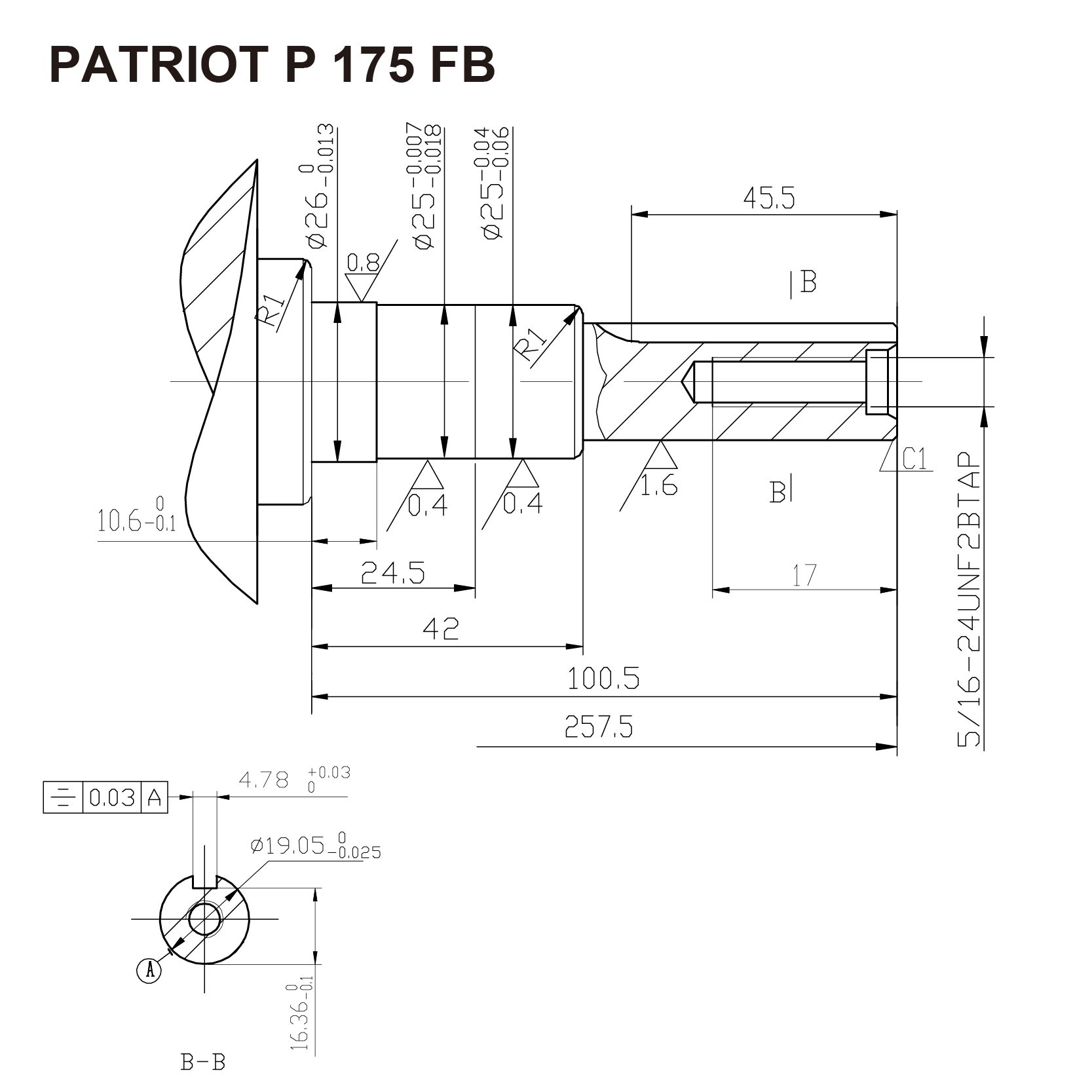Двигатель бензиновый P175FB 7,8 л.с, 3600 об/мин; бак 3,6 л.