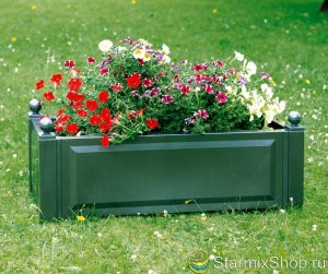 Прямоугольный ящик KHW для растений, зеленый