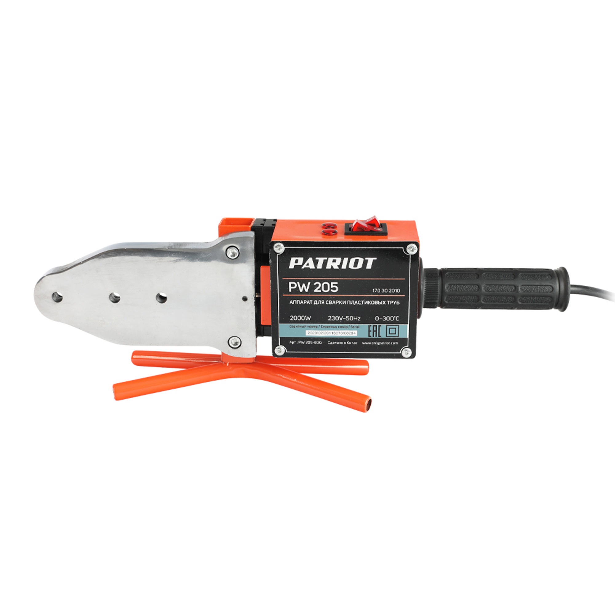 Аппарат для сварки пластиковых труб PATRIOT PW 205, 2000 W