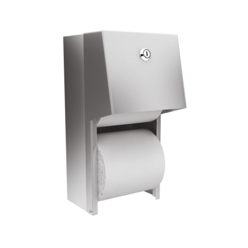 Держатель для двух бытовых рулонов туалетной бумаги металлический MERIDA 0030