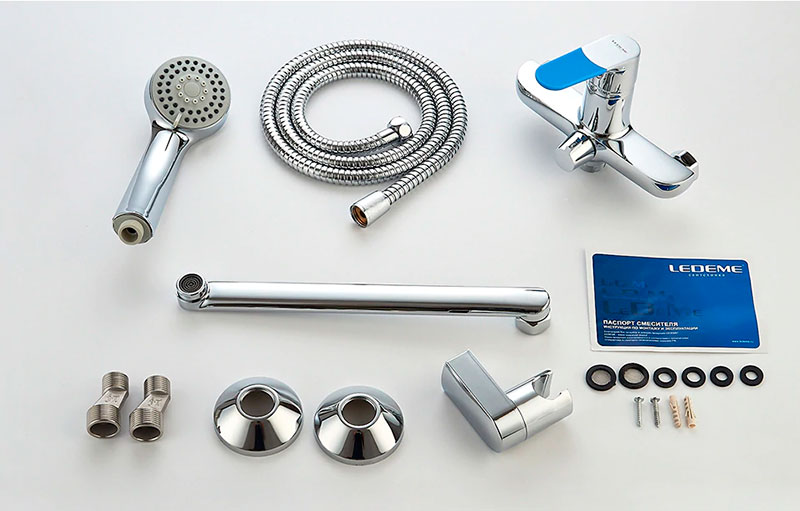 СМЕСИТЕЛЬ ДЛЯ ВАННЫ LEDEME L2253, ДЛИННЫЙ ИЗЛИВ