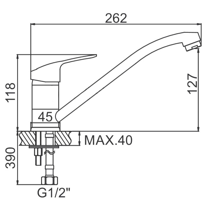 СМЕСИТЕЛЬ ДЛЯ КУХНИ LEDEME L4237