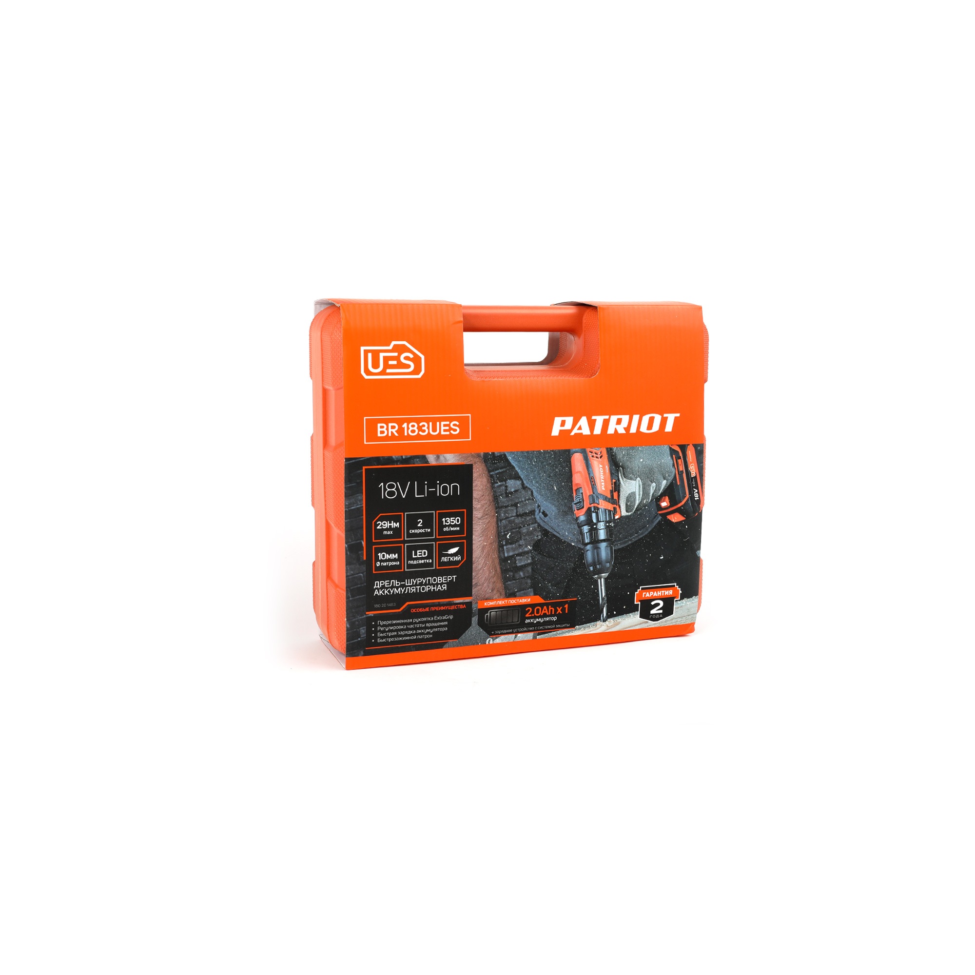 Дрель-шуруповерт аккумуляторная PATRIOT BR 183UES