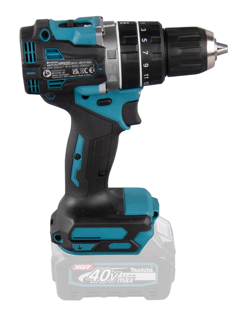 Ударная дрель-шуруповерт аккумуляторная Makita HP002GZ XGT 40В, 65 Нм, 2200 об/мин, без акб и ЗУ