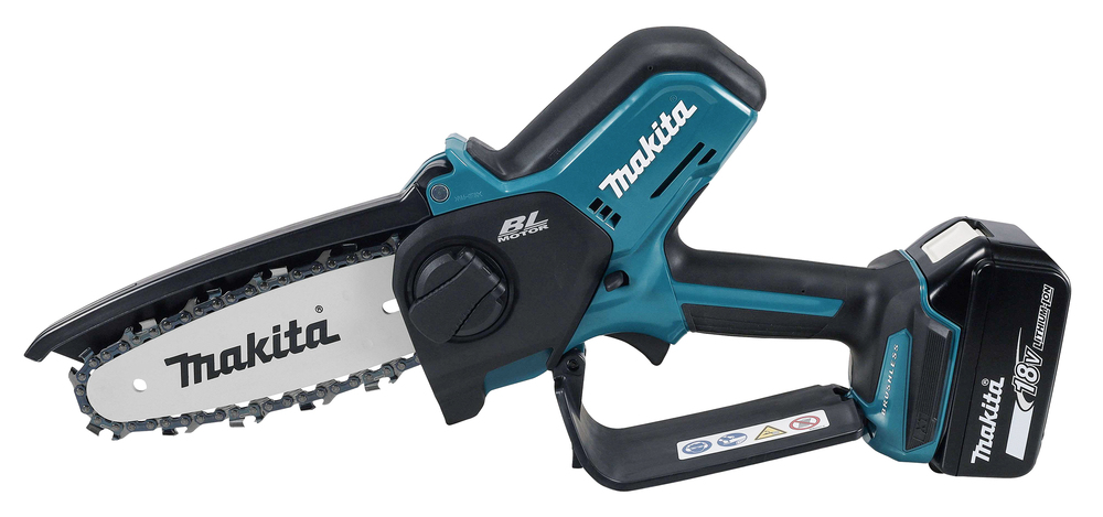 Пила цепная аккумуляторная Makita DUC150Z LXT BL 18В, 320 Вт, 6"/15 см, 0,325", 1,1мм, 8 м/с, XPT, без акб и ЗУ