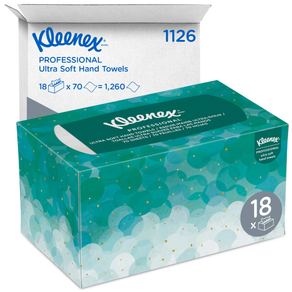 Бумажные полотенца в пачках Kimberly-Clark KLEENEX Ultra Soft 1126