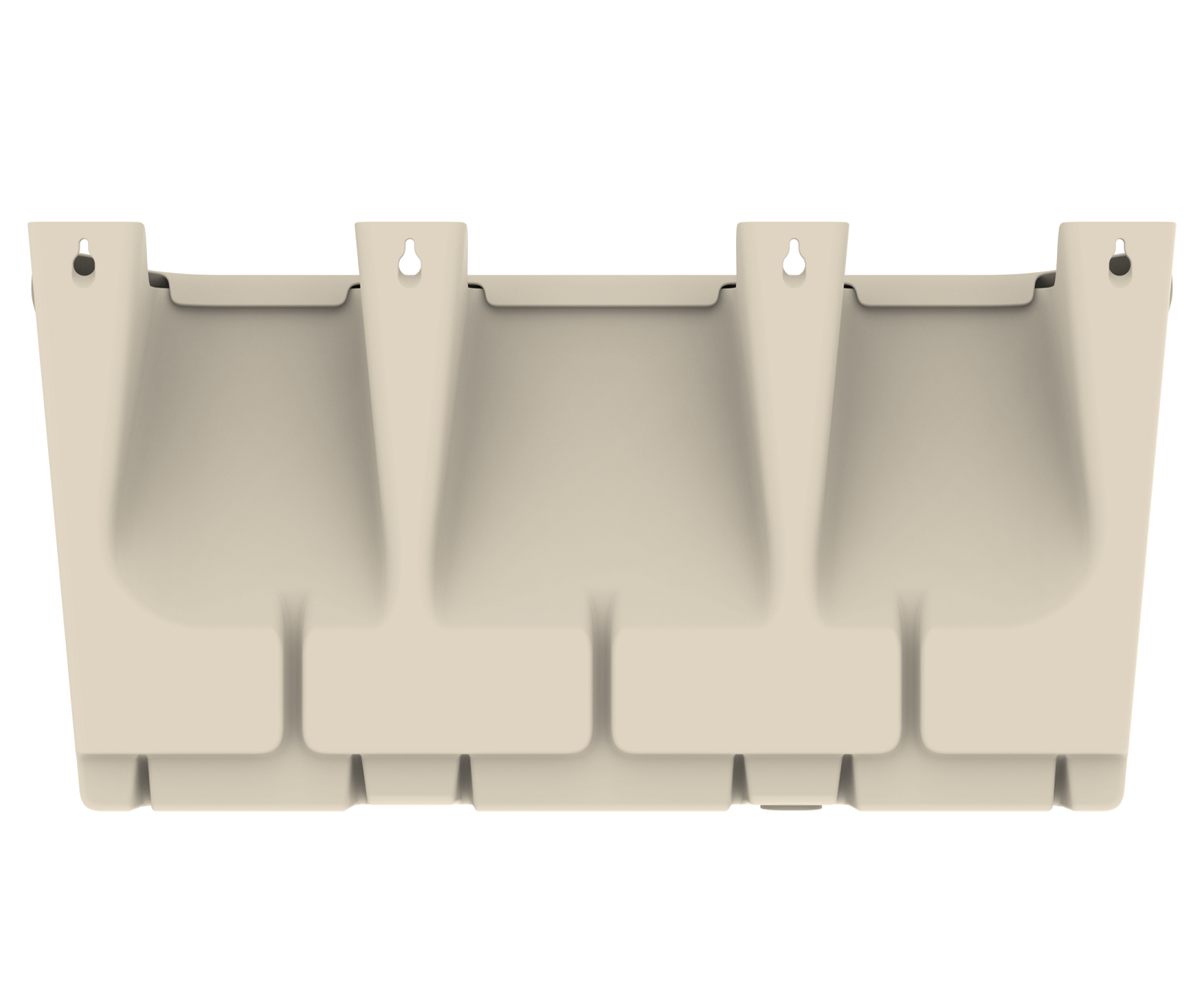 Фитомодуль с системой прикорневого полива 2л х3 (настенное кашпо) (59х25х27 см) (слоновая кость), комплет 9 шт