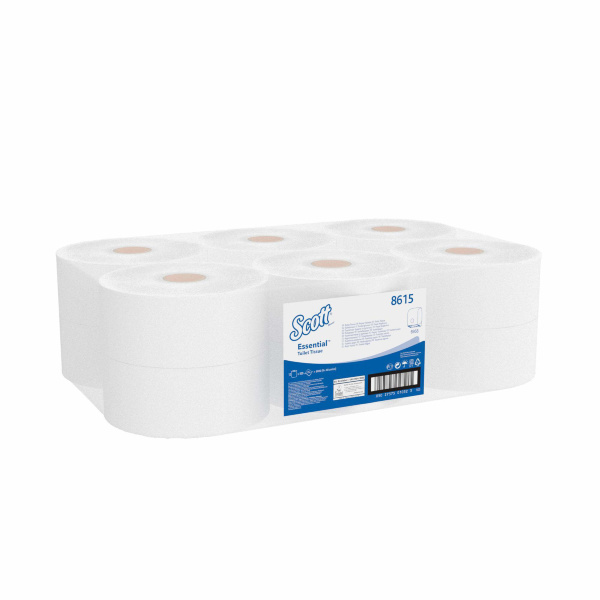 Туалетная бумага в больших рулонах Kimberly-Clark SCOTT Mini Jumbo 8615, двухслойная